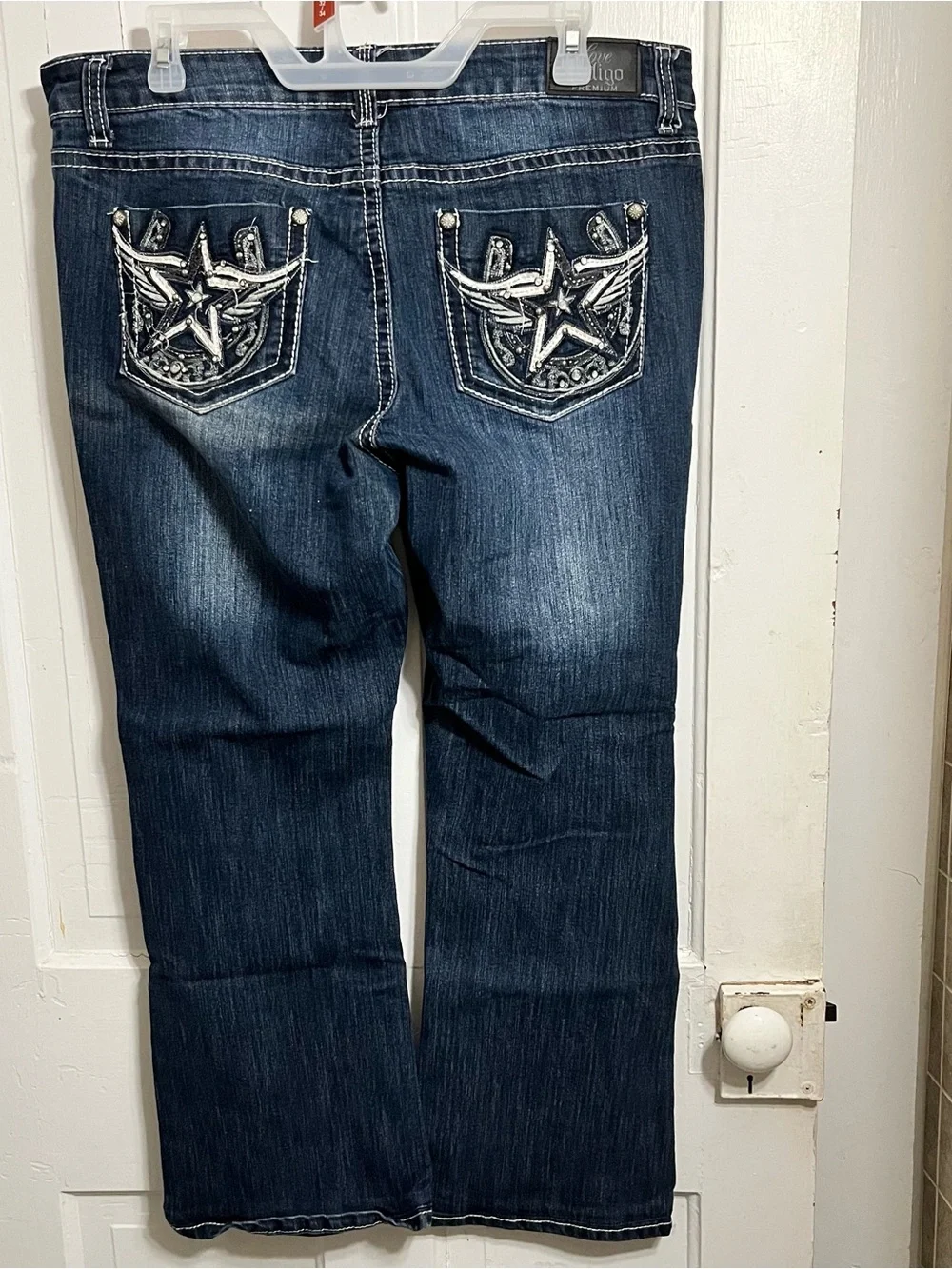 Love Indigo Women’s Dark Wash Bootcut Jeans - Picture 2 of 7